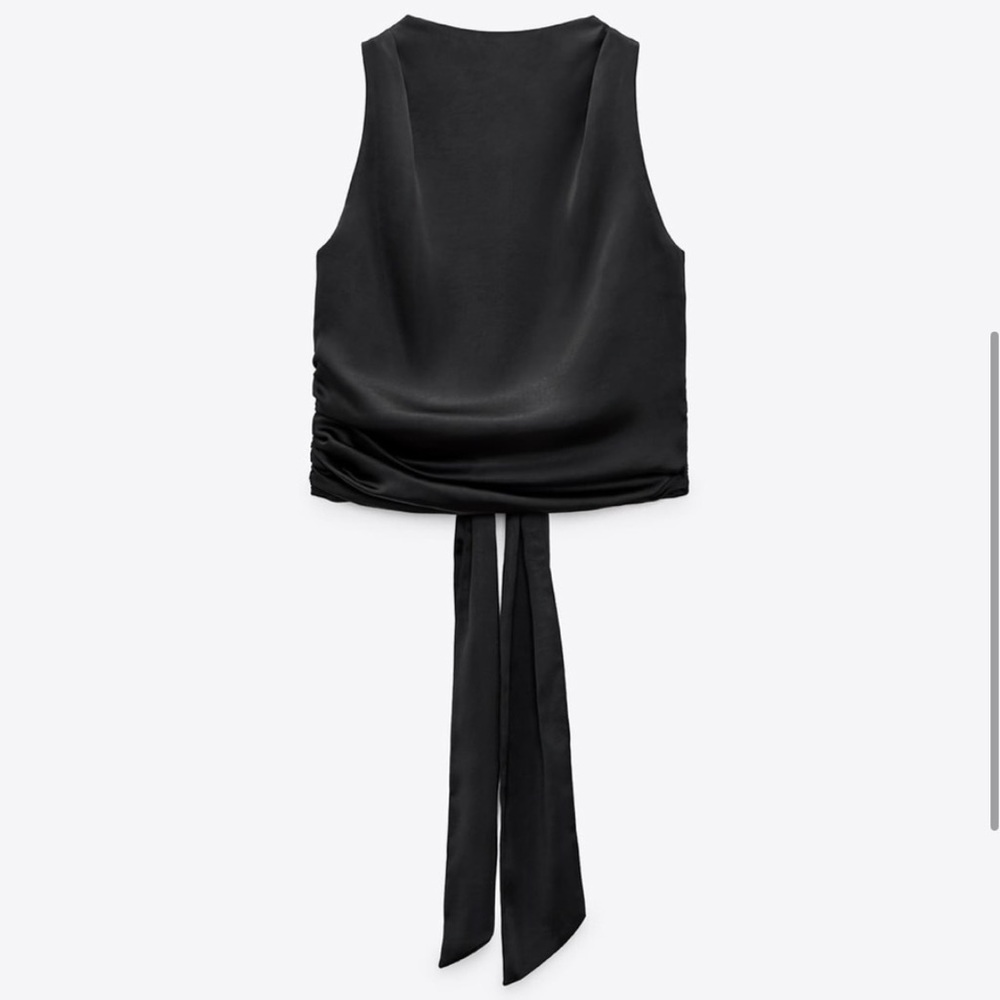 ZARA satin effect top
